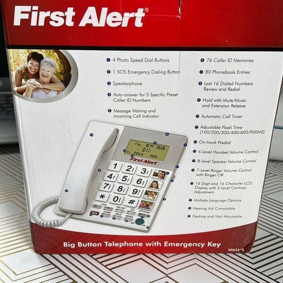 First Alert SFA 3275 Button Corded Telephone Emergency‎ Key - Picture 6 of 11